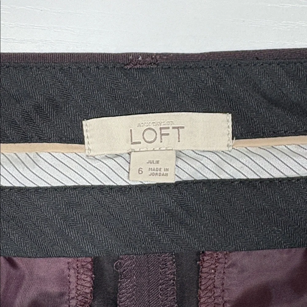 Ann Taylor LOFT Julie Mid-Rise Bootcut Trouser Pant Career Stretch Plum 6 - Picture 7 of 8